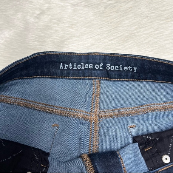 Articles of society dark wash Sarah skinny with raw hem - Picture 2 of 5